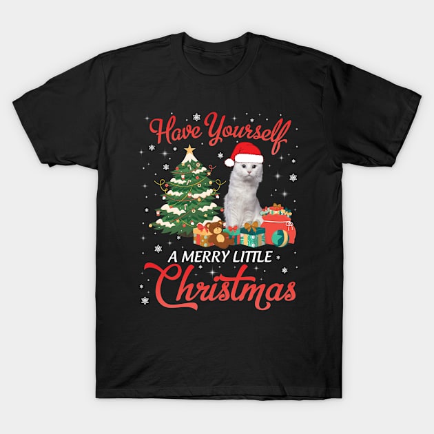 American Curl Cat Have Yourself A Merry Little Christmas Merry Xmas Noel Day Cat Mom Dad T-Shirt by Cowan79
